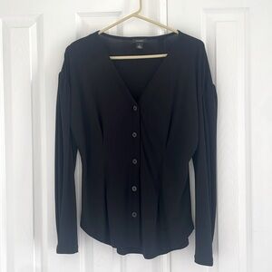 Halogen, long sleeved, black top